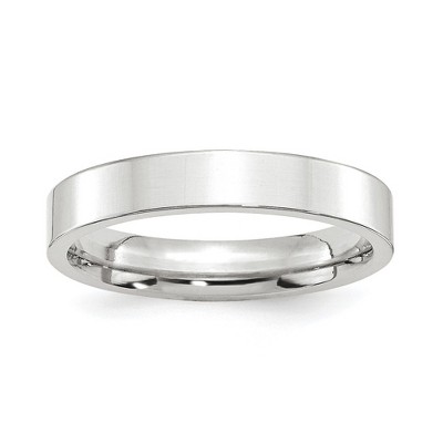 Black Bow Jewelry 4mm to 6mm Platinum Polished Flat Comfort Fit Band