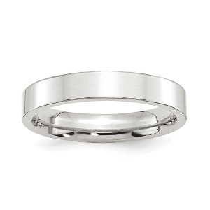 Black Bow Jewelry 4mm to 6mm Platinum Polished Flat Comfort Fit Band - 1 of 4