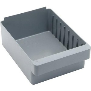 Quantum Storage Systems Super Tuff Euro Drawer, 11-7/8"L X 8-3/8"W X 4-5/8"H, High Impact Polysteryne, Gray, Made In USA - 1 of 2