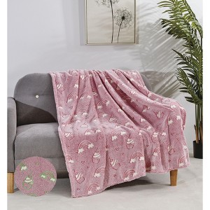 Noble House Glow In The Dark Super Fun & Cozy Microplush Throw Blanket Makes A Great Gift 50" x 60" - 1 of 3