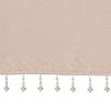 MAYEERTY 50x26" Lightweight Faux Silk Valance With Beads White - 2 of 4