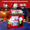 Tangkula 6.5FT Height Christmas Inflatable Santa Claus, Self-inflatable Decor w/ Cookie Shop Gingerbread Man Colorful Lights Blow up Wave Santa Claus - 3 of 4