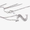 Anna-Kaci Silver Tone Initial Letter Pendant Necklace with Crystal Rhinestone Accents - 4 of 4