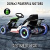 24V Electric Go Kart for Kids, Drift Kart with 2¡Á200W Motors, 7Ah Battery, Pedal Drive, Racing Go Kart Toy for Outdoor Fun - 4 of 4