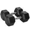 Soozier Hex Rubber Free Weight Dumbbells Set in Pair with Steel Handles 12lbs/Single Hand Weight for Strength Workout Training - 4 of 4