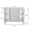Winado 39 x 19 Inches Stainless Steel Prep Table With Cabinet And 2 Sliding Doors - 2 of 4