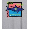 Women's - Jaws - Colorful Shark Doodle Oversized Graphic T-Shirt - 2 of 4