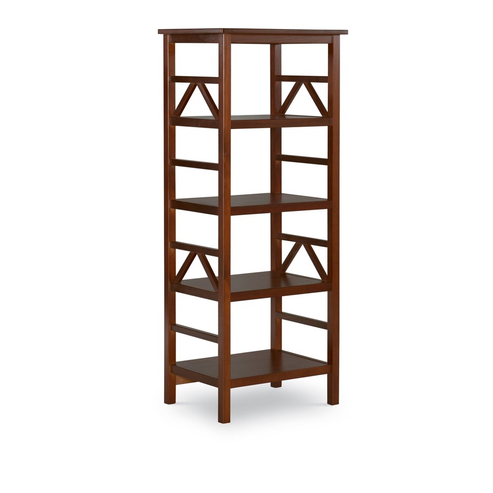 Photos - Mount/Stand Linon 54" Media Center Audio Tower Cabinet Bookcase with 4 Extra Deep 16" Shelve 