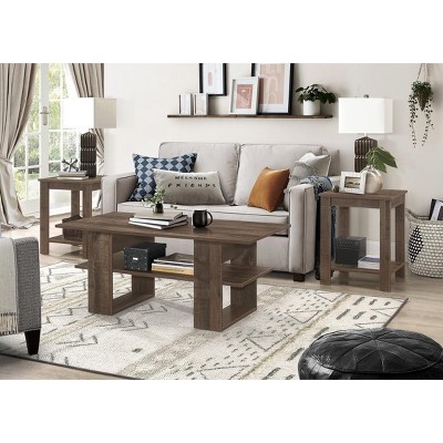 Home Design Beverly 3 Piece Coffee Table Set
