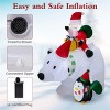 Syemin Inflatable Holiday Decorations 7 Feet Inflatable Santa Claus Riding Bear Inflatable Decoration Christmas Inflatable Decor, White, 90"*30"*84" - 3 of 4