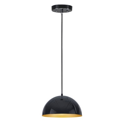 ET2 Lighting Hemisphere 1 - Light Pendant in  Gloss Black/Gold