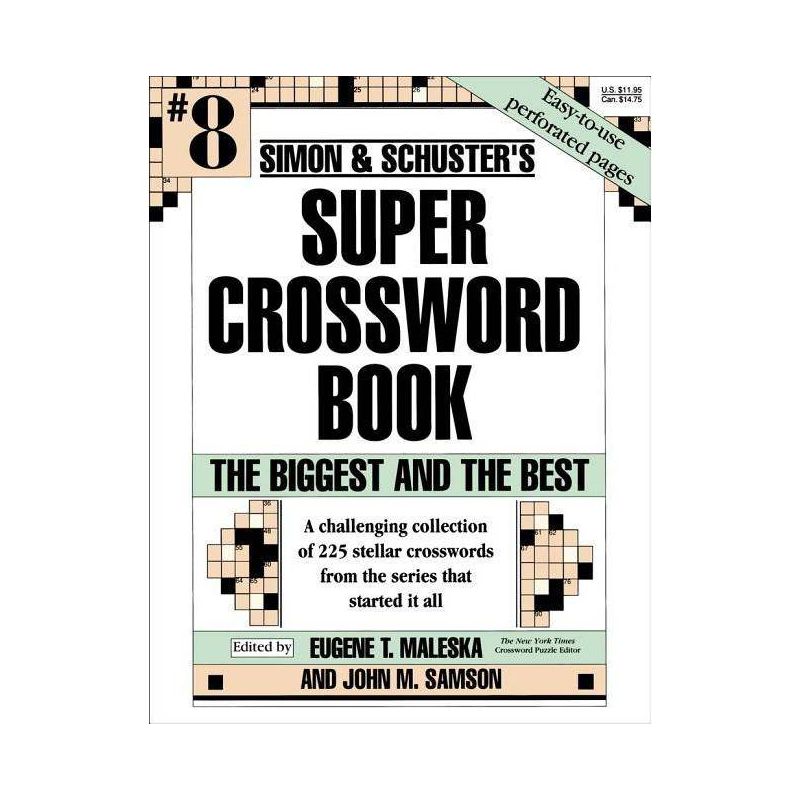 Simon & Schuster Super Crossword Puzzle Book #8 - (S&s Super Crossword Puzzles) by  Eugene T Maleska (Paperback), 1 of 2