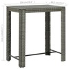 vidaXL Bar Table Brown PE Rattan Counter Height Durable Bar Table - 4 of 4