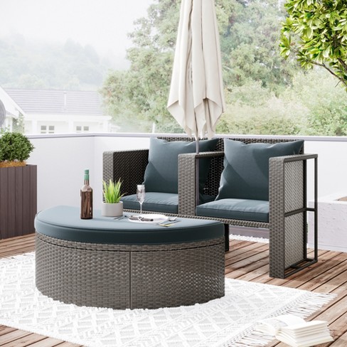 Rattan garden furniture discount clearance sale argos