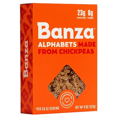 Banza Gluten Free Chickpea Alphabet Pasta 8oz Target