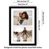 Americanflat 12x18 Collage Picture Frame with Shatter-Resistant Glass, Fits Two 8x10 Photos or One 12x18 Picture, Signature Collection ¬ñ Black - 2 of 4