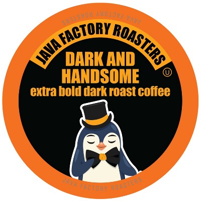 Java Factory Hello Darkness Flavored Coffee Pods for Keurig, Dark Roast,40 Count