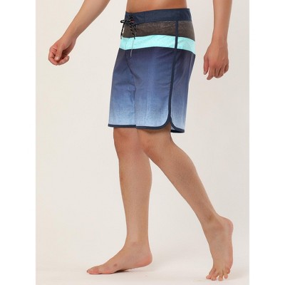 Lars Amadeus Men's Summer Color Block Drawstring Swim Beach Board Shorts 2 Pack Black Navy 30 — фото 2