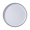 Gibson Home Folsom Shores 12 Piece Melamine Dinnerware Set in White w/ Black Rim - 3 of 4