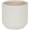 Cheung's Currula Round Ridged Pattern Ceramic Pot- Small - White - 2 of 3