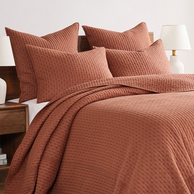 Adobe Cotton Cross Stitch Euro Sham Set of 2