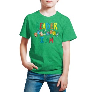 Boys' - Dr. Seuss - The Cat In The Hat Book Cover Reader I Am Short Sleeve Graphic T-Shirt - 1 of 4