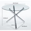 5-Piece Dining Set with Glass Table and Four Chairs - 3 of 4