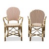 Set of 2 Seva Stackable Bistro Dining Chairs with High Backrest - BaxtonStudio - 2 of 4