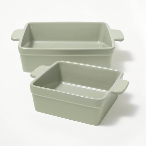 Rubbermaid Glass Baking Dishes for Oven, Casserole Dish Bakeware, DuraLite  4-Piece Set, Square Dishes, White (with Lids)