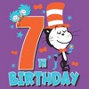 Girl's Dr. Seuss Cat in the Hat and Friends Birthday  T-Shirt - 7th Birthday Girl - Large - 2 of 4