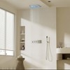CASAINC 4-Spray Dual Shower Heads 16 Inches Ceiling Mount Fixed and Handheld Shower Head 64 Color Lights 2.5 GPM - 2 of 4