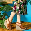 Allegra K Women's Slingback Peep Toe Espadrilles Platform Wedge Heels Sandals - 2 of 4