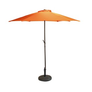 Northlight 7.5' Outdoor Patio Market Umbrella with Hand Crank - Orange - 1 of 2