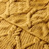 Cable Knit Throw Blanket Yellow - Hearth & Hand™ with Magnolia - 3 of 3