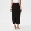 Women's Ponte Column Midi Bodycon Skirt - A New Day™ Black - 2 of 3