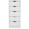 CAVINAS 5-Drawer Dresser with Smooth Metal Glides,Modern Tall Chest of Drawers,Freestanding Storage Cabinets for Living Room,Entryway - 2 of 4