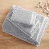 6Pcs 100% Cotton Solid Color Heavy Weight Bath Towel, Ink Dyed Slub Pattern Rich Texture Absorbent Bath Towel - 2 of 4