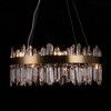 Rennnsan Zerith 23" W 12 - Light Wagon Wheel Crystal Mid-Century Modern Dimmable Chandelier in Gold - 2 of 2