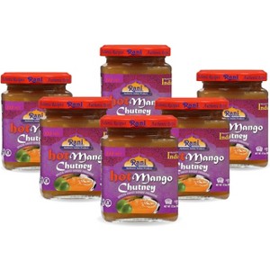 Hot Mango Chutney - 12.5oz (350g) Pack of 6 - Rani Brand Authentic Indian Products - 1 of 4