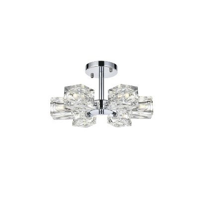 Elegant Lighting Lyra 14 inch Flush Mount in Chrome