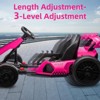 Kids Go Kart,24V  Electric Drift Kart Car with Adjustable Seat,IDE On Toy with 4 Speed Mode,Big Battery for Age 6-12 - 4 of 4