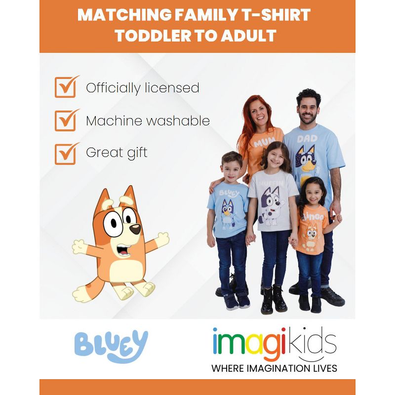 Bluey Mom Dad Bingo Matching Family T-Shirt Adult, 4 of 8