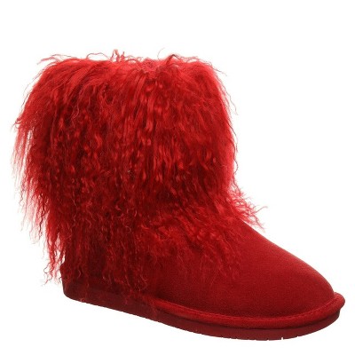 womens winter boots red