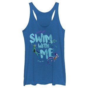 Women's Luca Swim With Me Sea Monsters Racerback Tank Top - 1 of 4