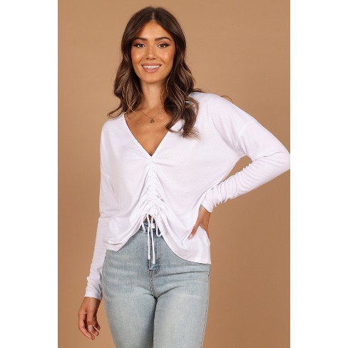 Peachy Pearl Matte Sateen 3/4 Sleeve Top main image 1