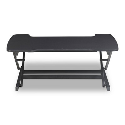Large Black Adjustable Standing Desk Converter with Keyboard Tray