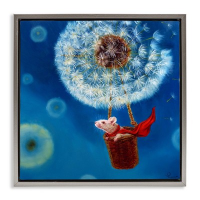 Stupell Industries Dandelion Hot Air Balloon Mouse, 18" x 18"