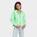 Women's Sensory-Friendly Cropped Hooded Zip-Up Sweatshirt - Universal Thread™ 