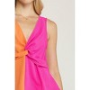 Women's Twist Front Color Block Top - entro - 4 of 4