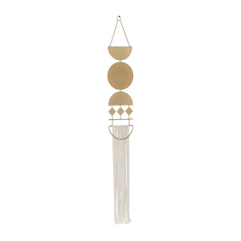 Metal Macrame Wall Decor with Fringe Detailing Gold - Olivia &#38; May, 4 of 8